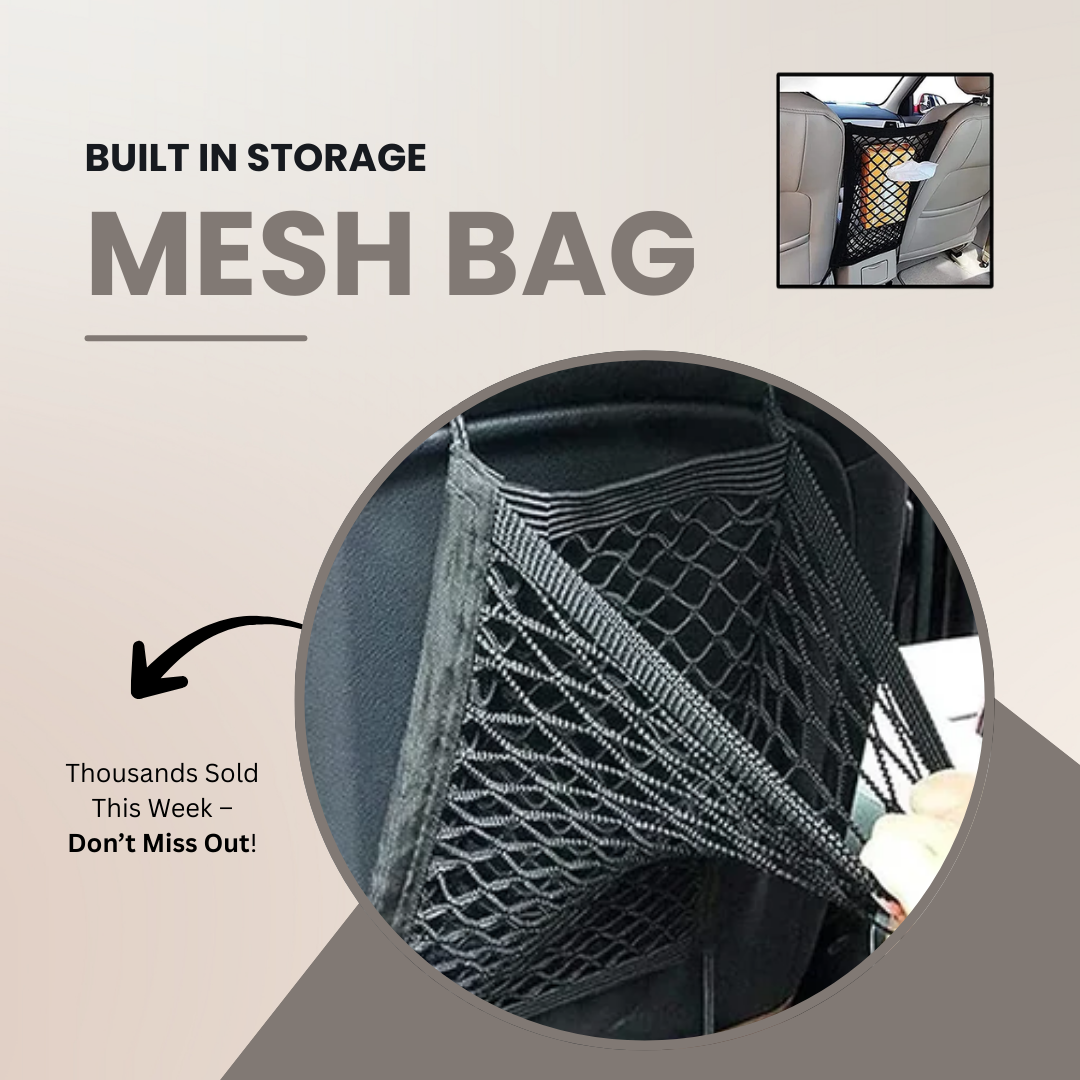 Pet Car Barrier Dog Car Barrier with Automatic Safety Mesh Storage Bag Pet Barrier Guard Back Seat Safety Protector Mesh Net