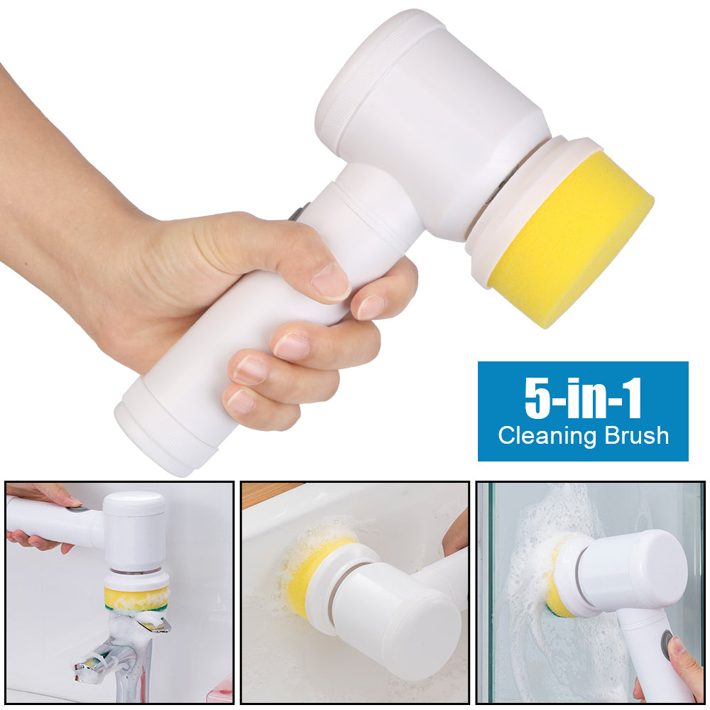 Bathtub Brush USB Type Kitchen Cleaning Tool Handheld Bathroom Wash Brush 5-in-1 Cleaner Sink Electric Cleaning Brush