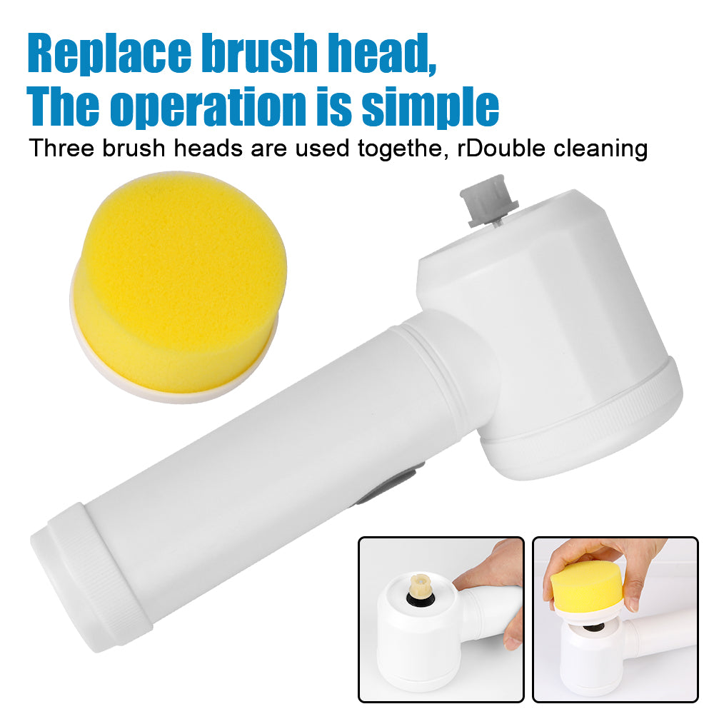 Bathtub Brush USB Type Kitchen Cleaning Tool Handheld Bathroom Wash Brush 5-in-1 Cleaner Sink Electric Cleaning Brush
