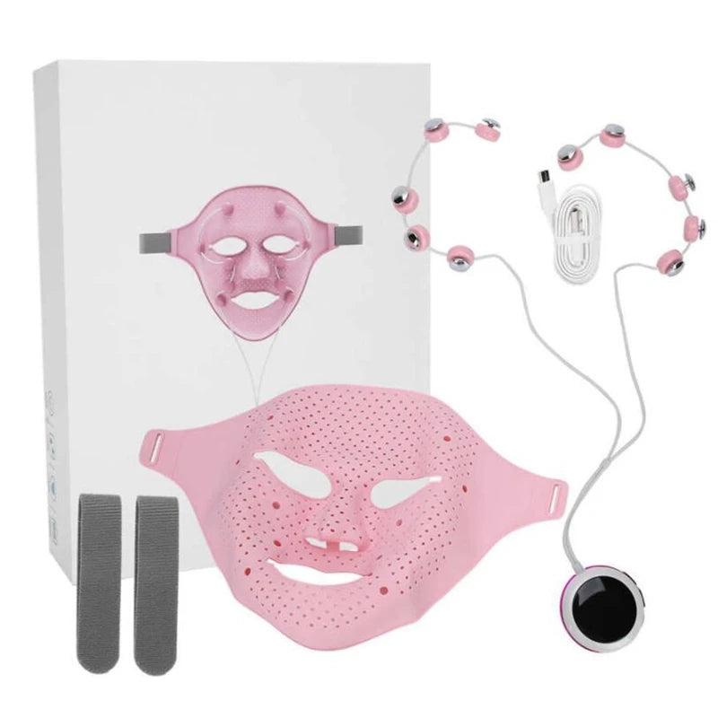 Silicone Facial Mask Electric V-shaped Face Lifting Slimming Face Massager Anti wrinkle  EMS Therapy Device Beauty Machine