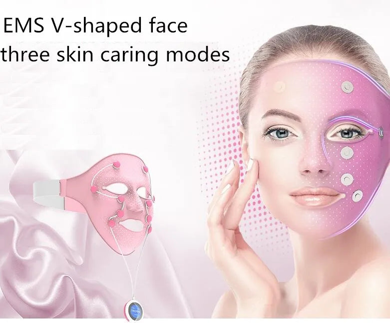 Silicone Facial Mask Electric V-shaped Face Lifting Slimming Face Massager Anti wrinkle  EMS Therapy Device Beauty Machine