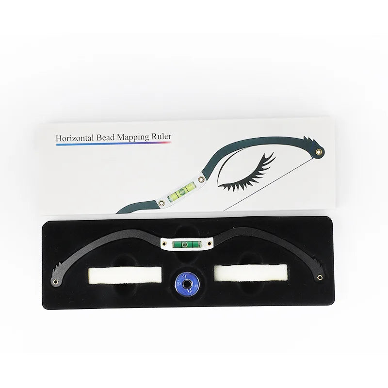 1pc Microblading Permannet Makeup Bow and Arrow Line Ruler Black Measuring Brow String Pre Inked Tattoo PMU for Mapping