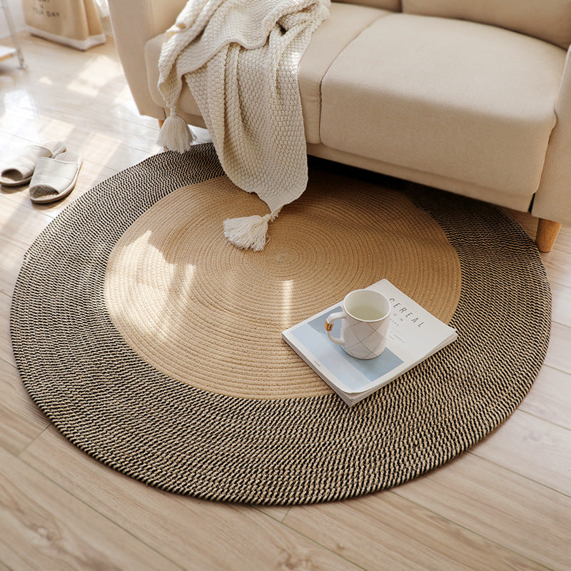 Japanese Round Knitting Carpet, Large Area Rugs, Living Room, Bedside Rug, Water Absorbent Floor Mat, Non-slip Door Mats, Nordic