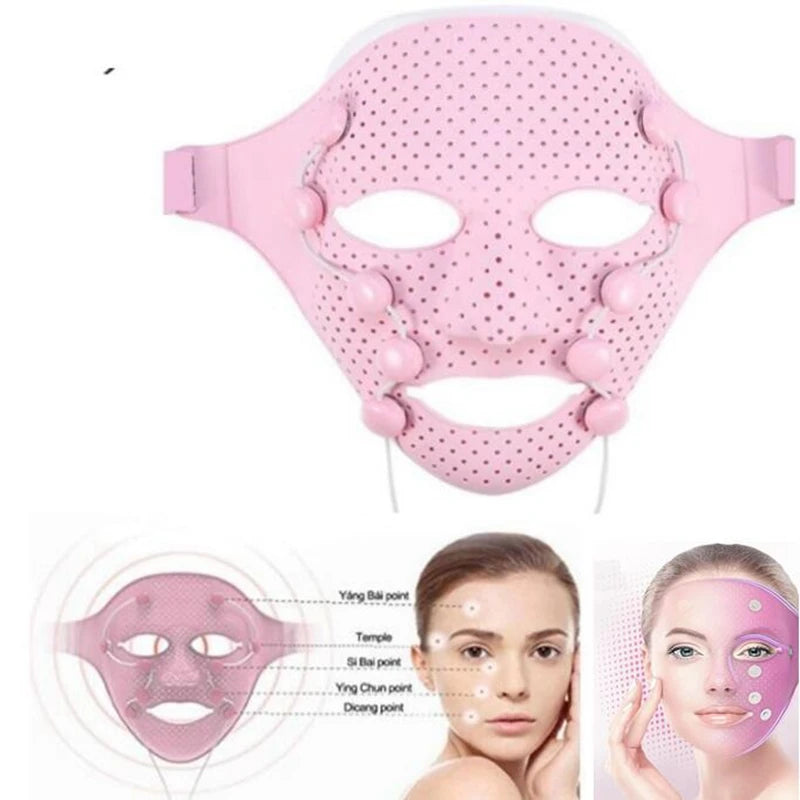 Silicone Facial Mask Electric V-shaped Face Lifting Slimming Face Massager Anti wrinkle  EMS Therapy Device Beauty Machine