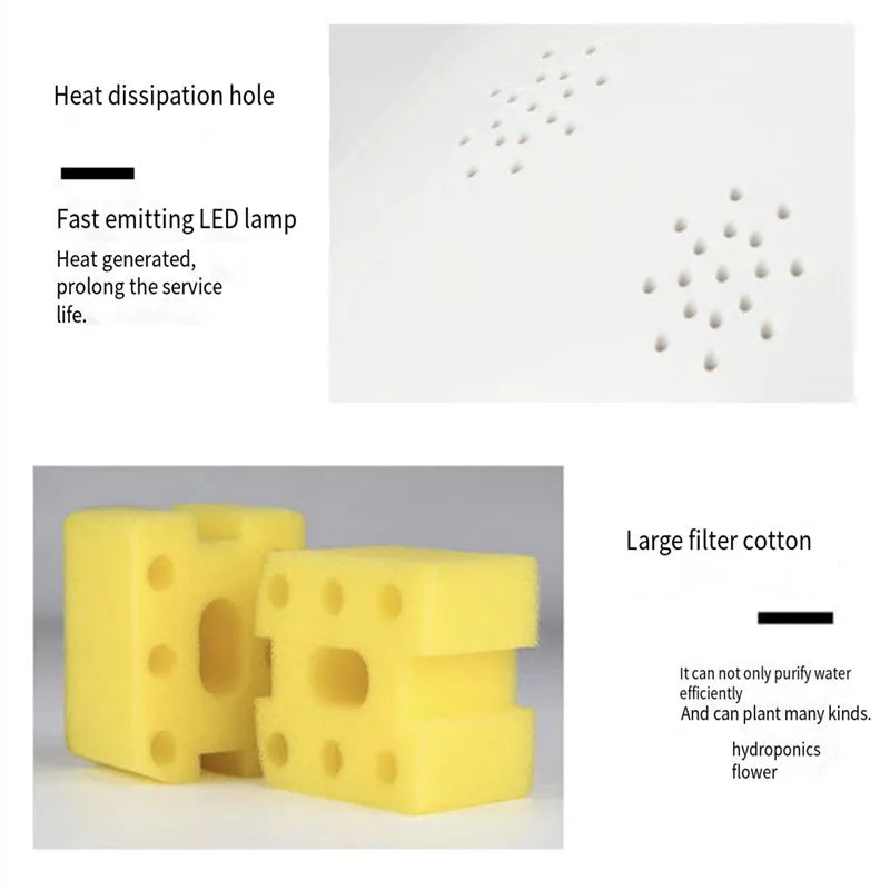 Weiting aquarium small fish tank mini desktop aquarium creative gold fish tank LED lighting comes with filter household fish tan