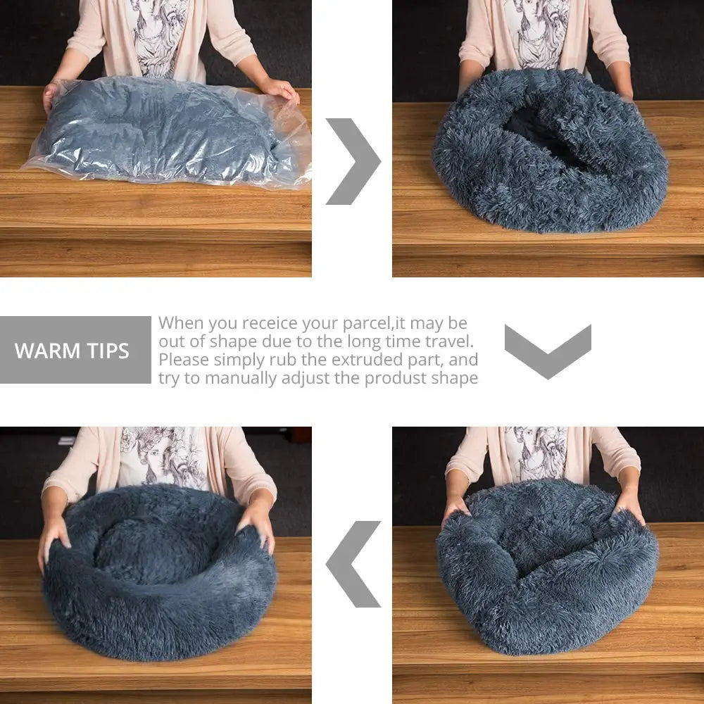Round Plush Pet Bed