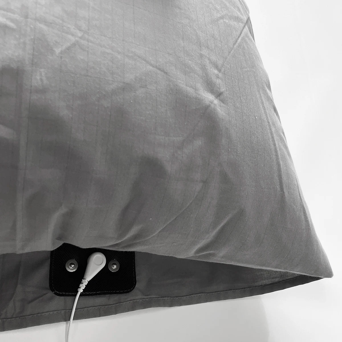 Earthed Silver Fiber Pillowcase with Earthing Cord Radiation-proof Kits Grounding Health EMF Protection for Better Sleep