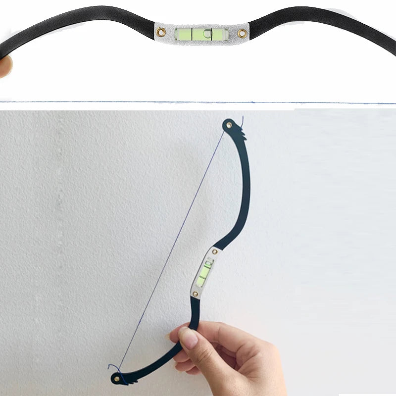 1pc Microblading Permannet Makeup Bow and Arrow Line Ruler Black Measuring Brow String Pre Inked Tattoo PMU for Mapping