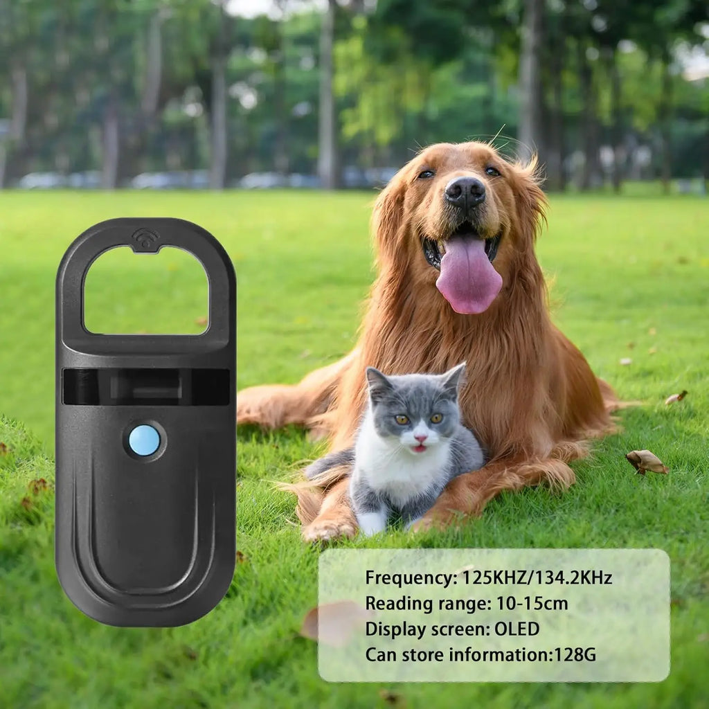 Rechargeable Black Plastic Pet Microchip Scanner ISO11784/85/FDX-B/EMID Handheld Animal Reader Dog/Cat/Pig 134.2kHz 0-3m Access