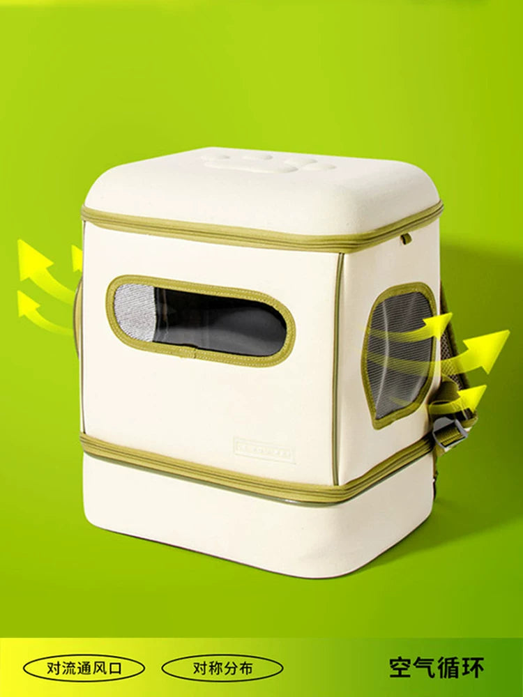 Cat Outing Carry Bag Pet Large Capacity Trolley Case Flight Case Simple Litter Box Cat Oversized Multi-Cat Stroller