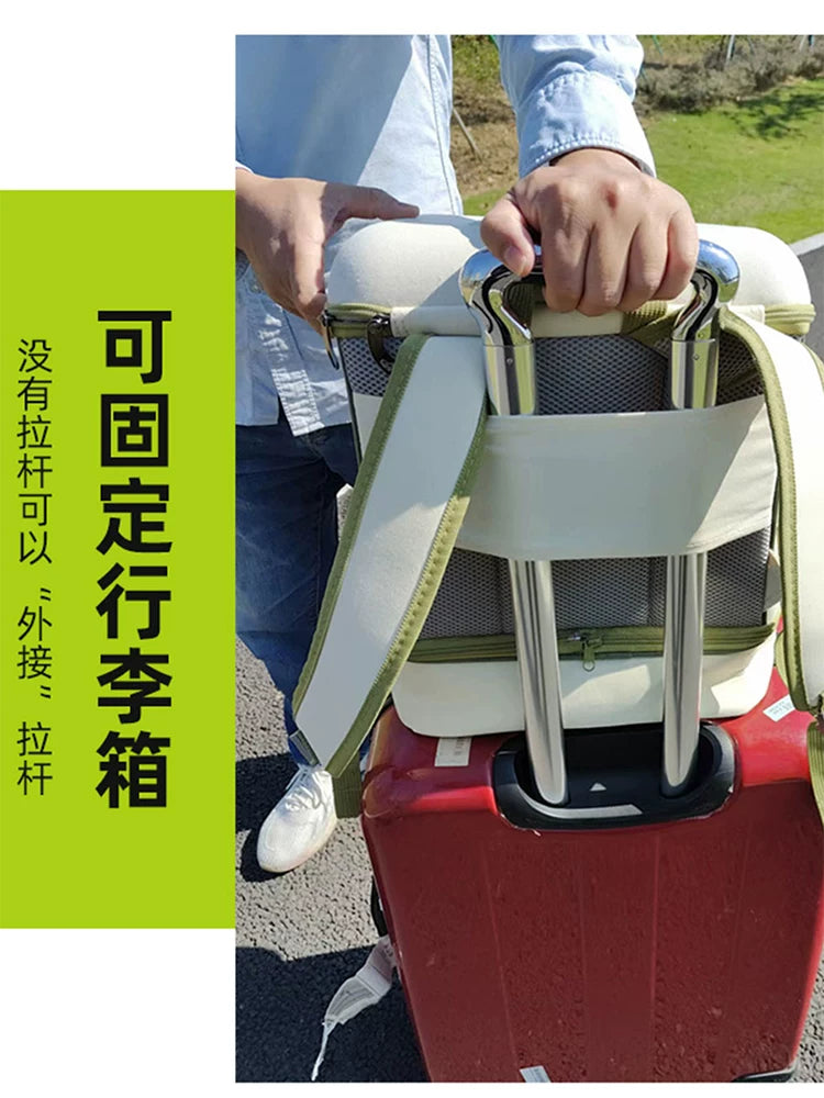 Cat Outing Carry Bag Pet Large Capacity Trolley Case Flight Case Simple Litter Box Cat Oversized Multi-Cat Stroller