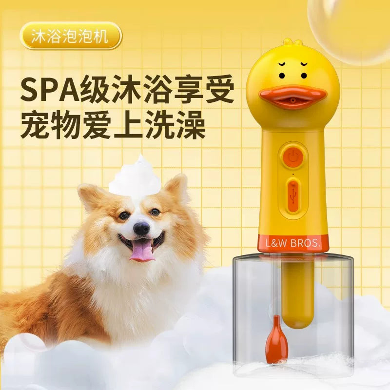 Laiwang Brothers Electric Pet Bath Foam Shampoo Bath Frothing Machine Cat and Dog Shower Gel Foaming Dilution Bottle
