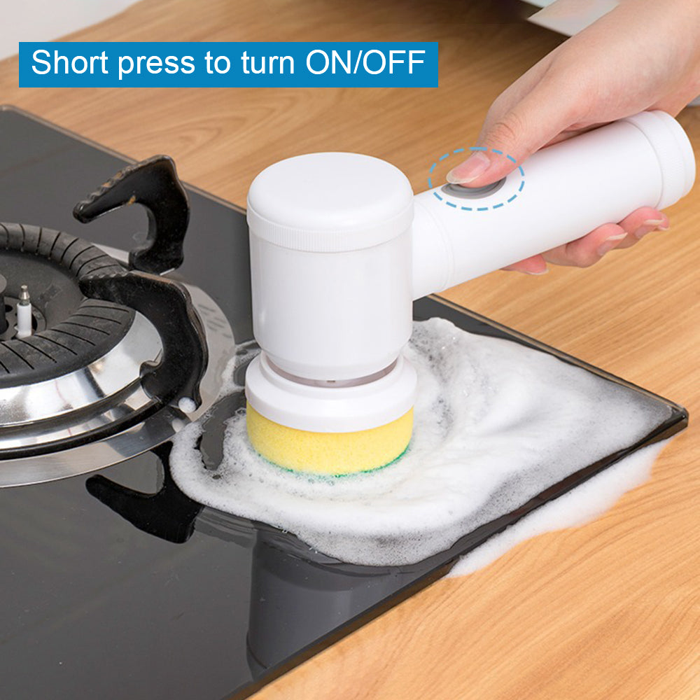 Bathtub Brush USB Type Kitchen Cleaning Tool Handheld Bathroom Wash Brush 5-in-1 Cleaner Sink Electric Cleaning Brush