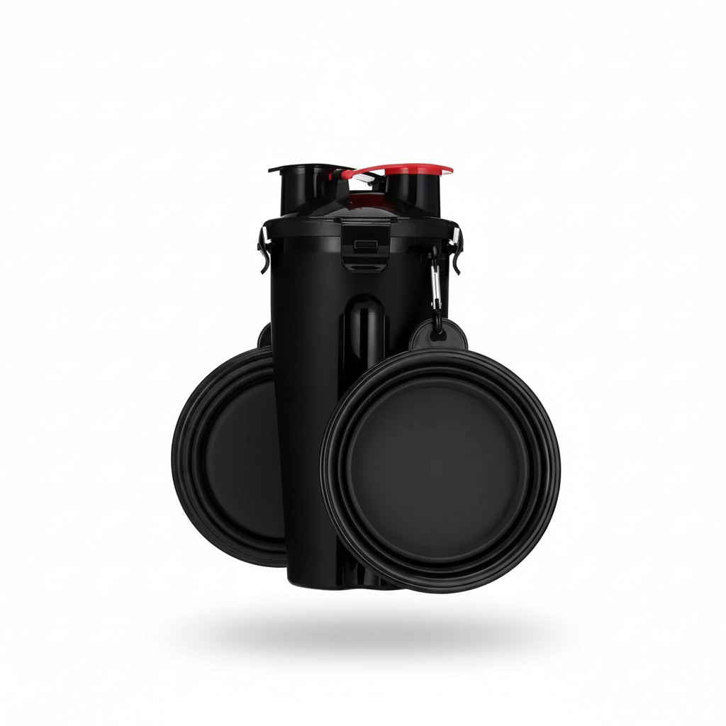 Portable Pet Water Bottle with Food Container