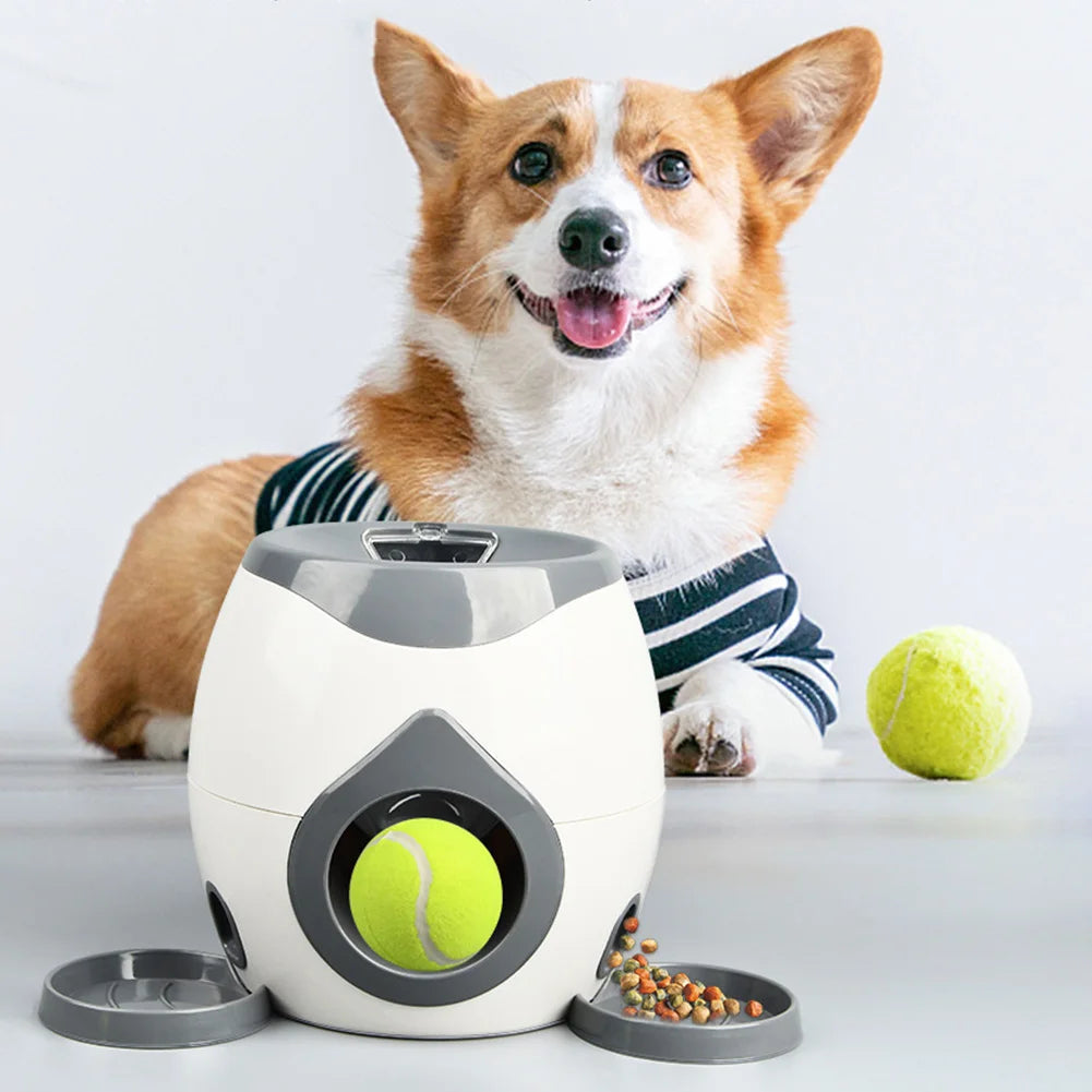 Automatic Dog Ball Launcher Dogs Tennis Food Reward Machine Interactive Dog Balls Thrower Slow Feeder for Small and Medium Dogs