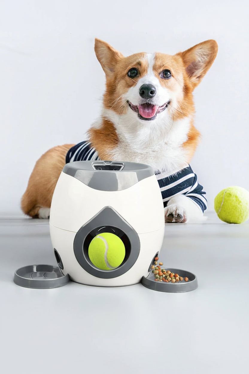 Automatic Dog Ball Launcher Dogs Tennis Food Reward Machine Interactive Dog Balls Thrower Slow Feeder for Small and Medium Dogs