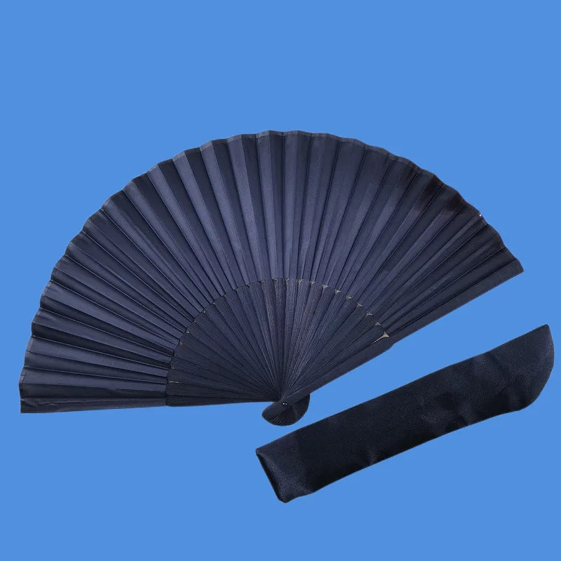 Vintage Black Folding Hand Fan