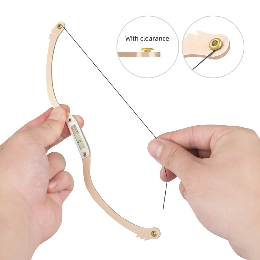 1pc Microblading Permannet Makeup Bow and Arrow Line Ruler Black Measuring Brow String Pre Inked Tattoo PMU for Mapping