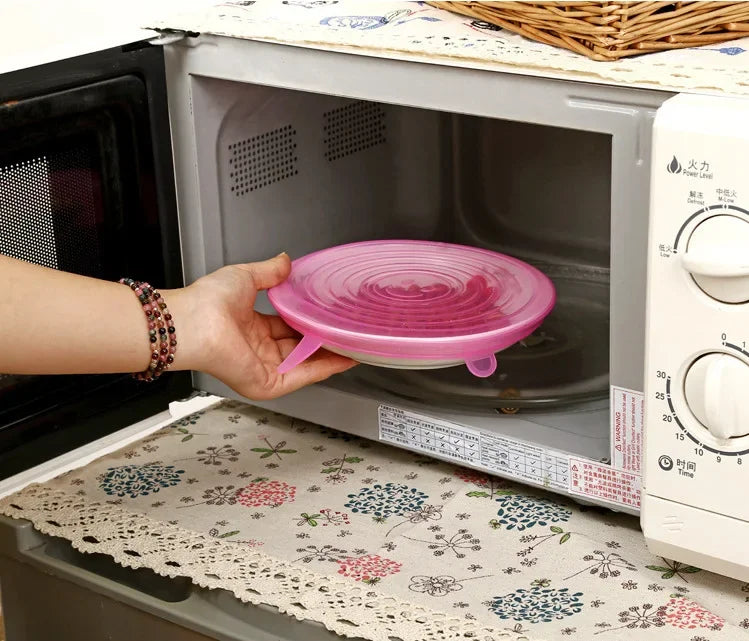 Reusable Silicone Stretch Lids for Food Storage