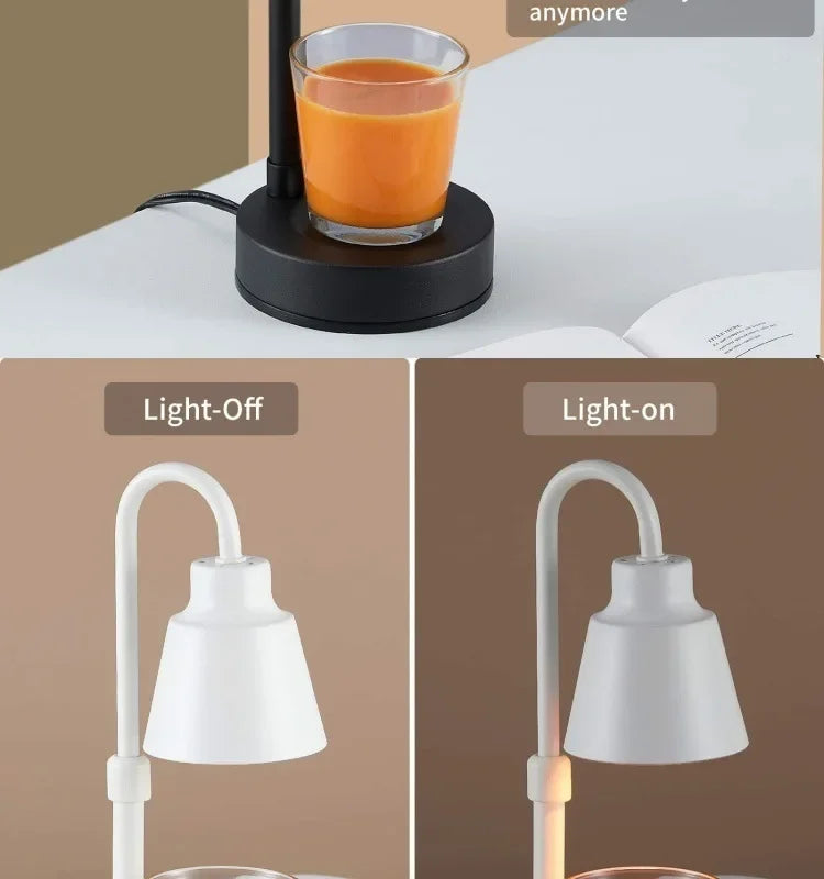 Candle Warmer Lamp with Timer Dimmable Light Scented Wax Melter Simple Table Lamp for Bedroom Home Office Decor