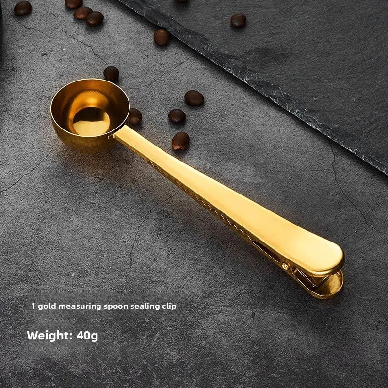 Coffee Scoop Measuring Scoop Coffee Bean Coffee Powder Seal Clip Measuring Scoop Coffee Utensils Bean Scoop Quantitative Scoop