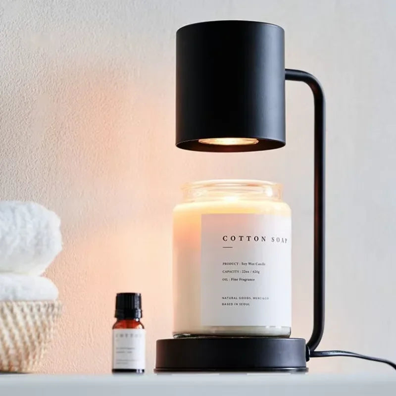 Candle Warmer Lamp with Timer Dimmable Light Scented Wax Melter Simple Table Lamp for Bedroom Home Office Decor
