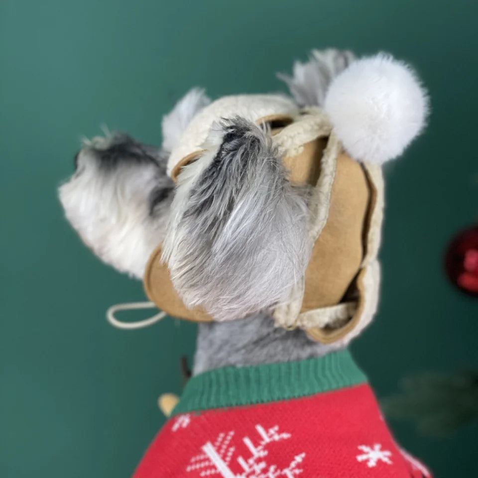 NONOR Pet Warm Hat Ear-popping Funny thickened adjustable Dog hat for Corgi Tedi French Bulldog Accessory Cat And Dog Headdress
