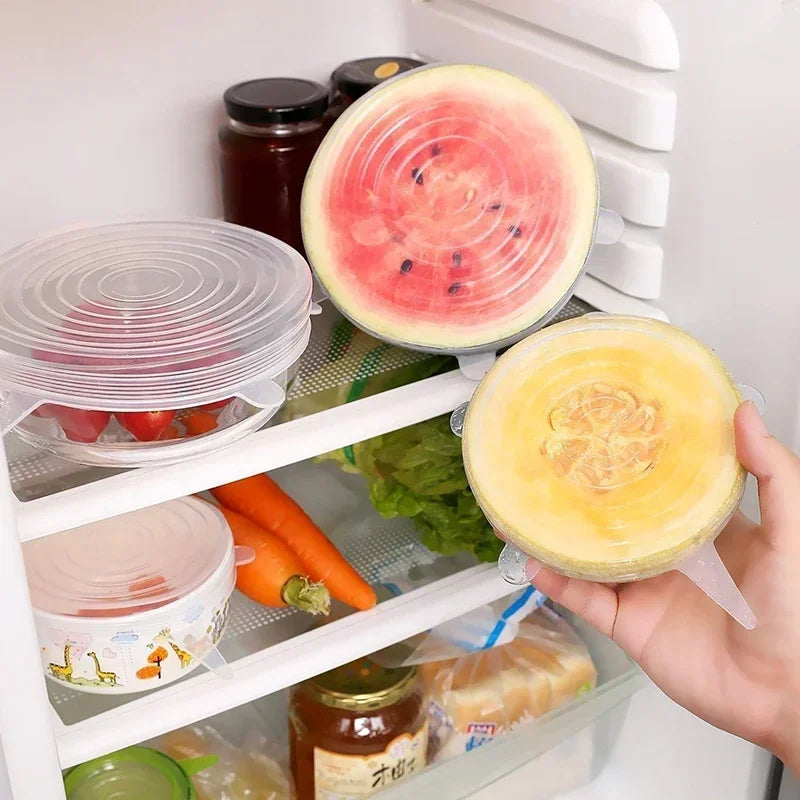 Reusable Silicone Stretch Lids for Food Storage