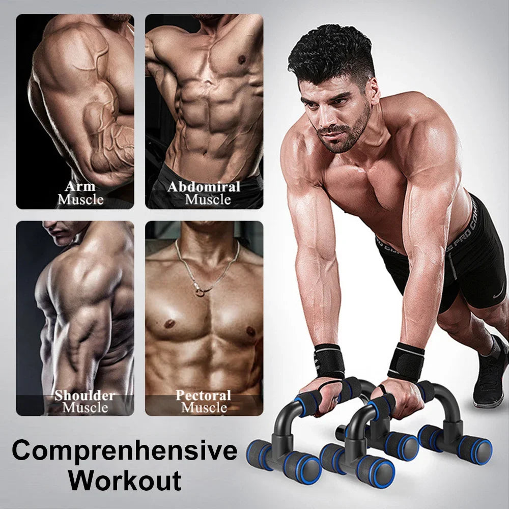 U-Shaped Push-Up Bars with Anti-Slip Foam Grip