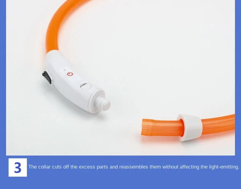 USB Rechargeable LED Glowing Collar for Pets
