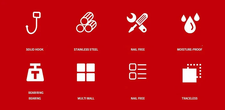 Heavy Duty Waterproof Adhesive Wall Hooks