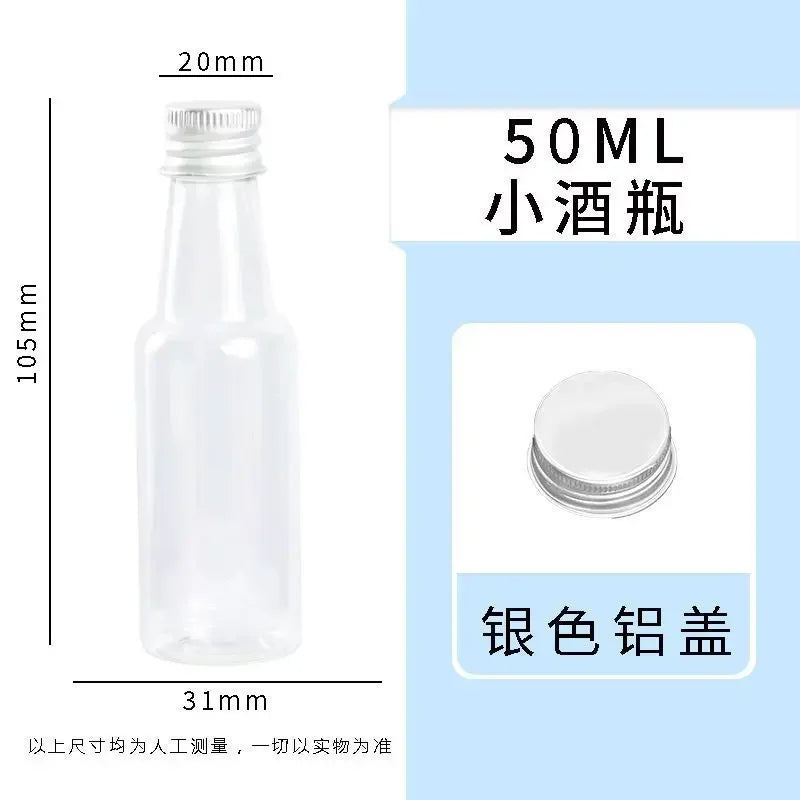 20pcs 98 Caliber Disposable Coffee Cup Double Hole Lid Small Wine Bottle Transparent Milk Tea Cup Takeaway  Juice Cups with Lids