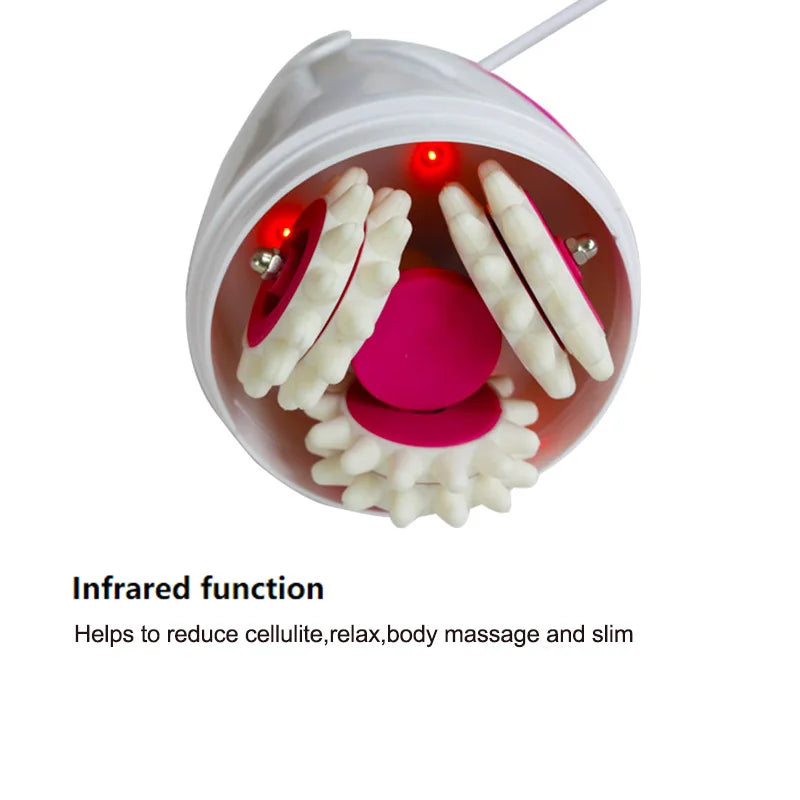Massage Roller Lose Weight Machine Abdominal Exercise Handle-held Infrared 3D Electric Massager Full Body Relax Slimming Tool