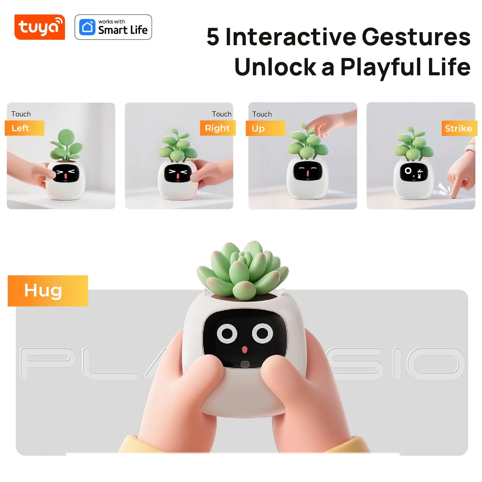 Pet Buddy lvy Plant care,made effortless, Al Plant Faces -See Feelings, Fix Needs  5 Interactive Gestures Unlocka Playful Life