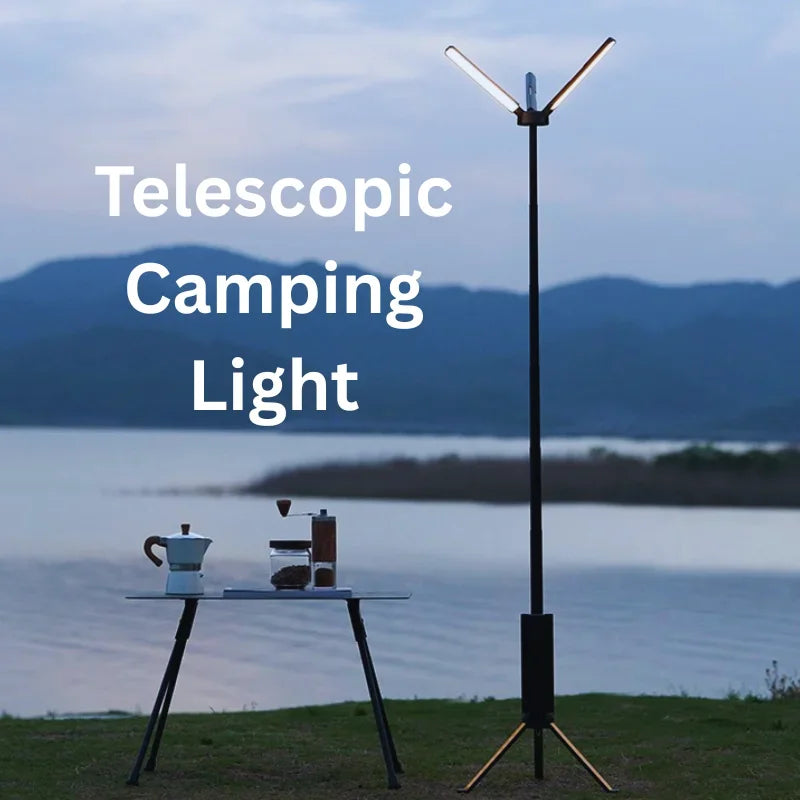 Telescopic Camping Light 15600mAh Rechargeable Lantern, Waterproof Collapsible Outdoor LED Flashlight for Hiking Tent