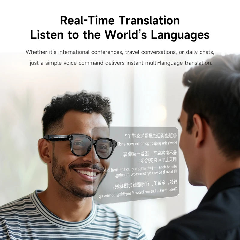 New Al Smart Glasses HD Camera Video Record Voice Translation Photo Recognition WIFI Transmission BT Call Smart Glasses