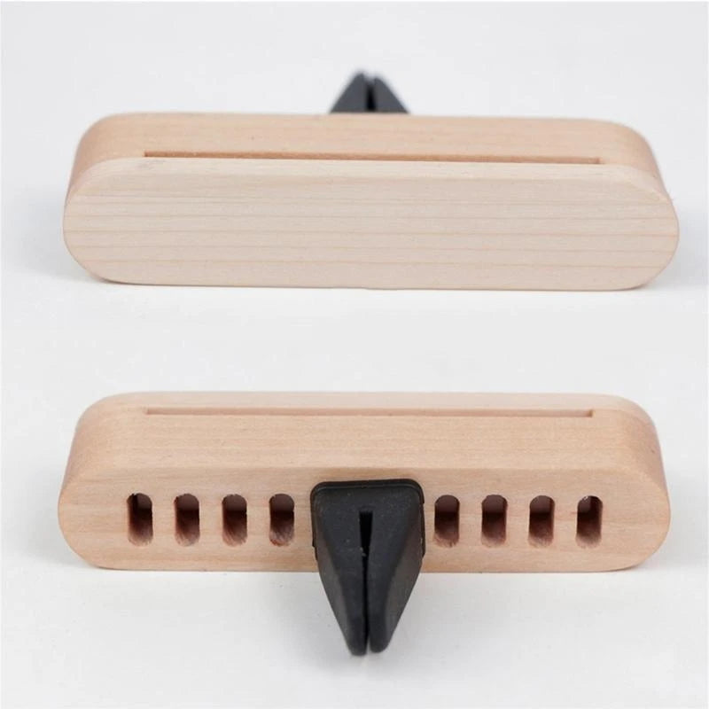 Wood  Car Air Freshener Vent Clips Long Lasting Essential Oil Diffuser Upgrades for A Luxurious Driving Experience D7YA