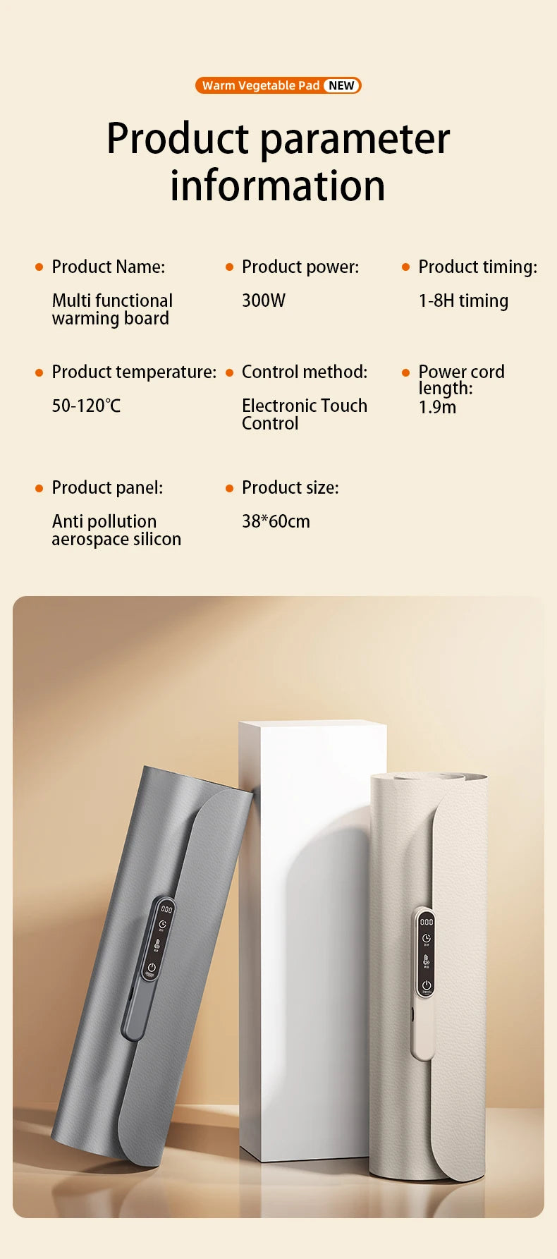 HOMEFISH Multifunctional Silicone Warming Board Home Easy Store Foldable Waterproof Oil Resistant Insulated for Hot Meals