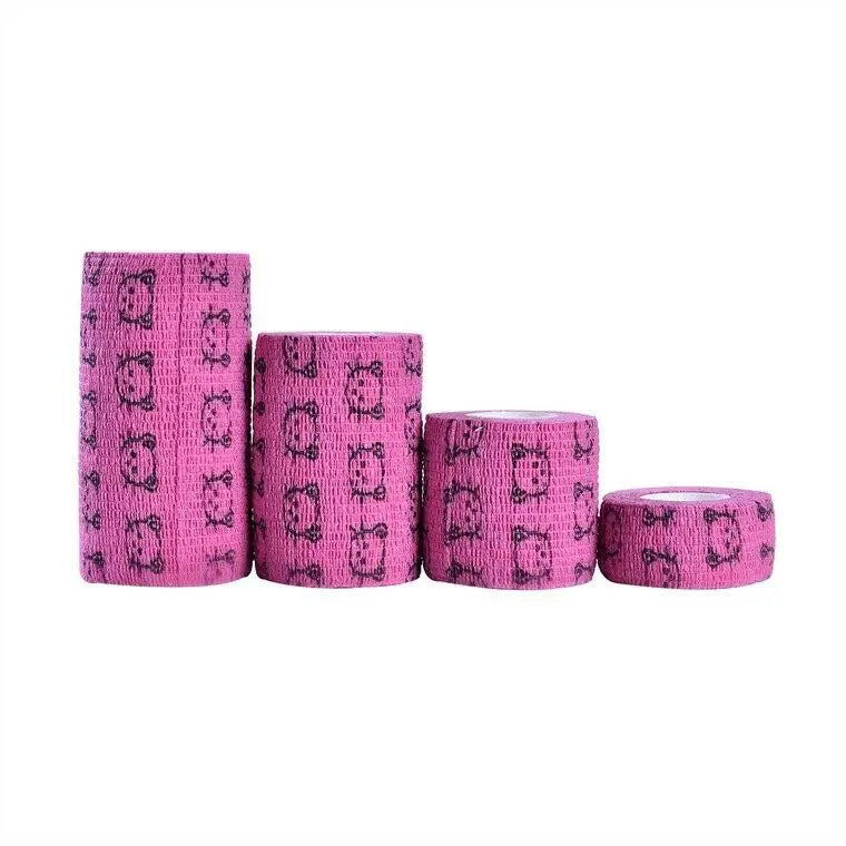 Medical Self Adhesive Elastic Bandage for Dogs and Cats, Pet Sports Wrap Tape, Finger Joint Knee, First Aid Kit, 5cm x 4.8m