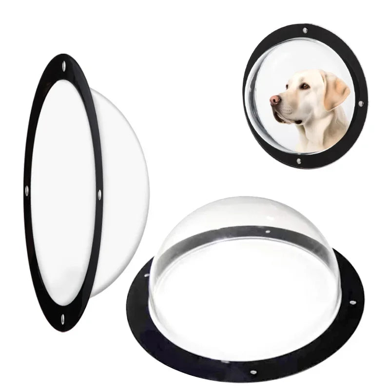 Acrylic Dog Window Semicircular Cover Pet Fence Window Cat and Dog Special Window Transparent Plastic Viewing Doors and Windows