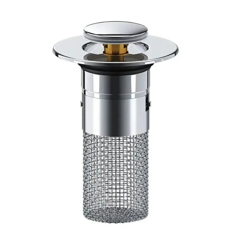 2026 new washbasin leak proof plug, stainless steel odor proof bullet core, pressure type sink drainage pipe, universal accessor