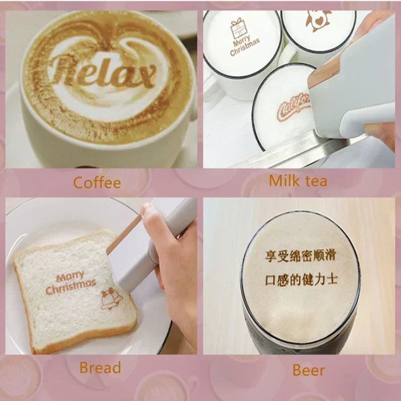 Evebot Printpen Handheld Portable Mini Coffee PrintPen Latte Art Macaron Cookie DIY Design Printer Bluetooth 4.2