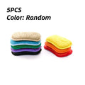 5Pcs Super Absorbent Microfiber Double Sided Scrub Sponge for Dishwashing Kitchen Bathroom Clean Cloth Eraser