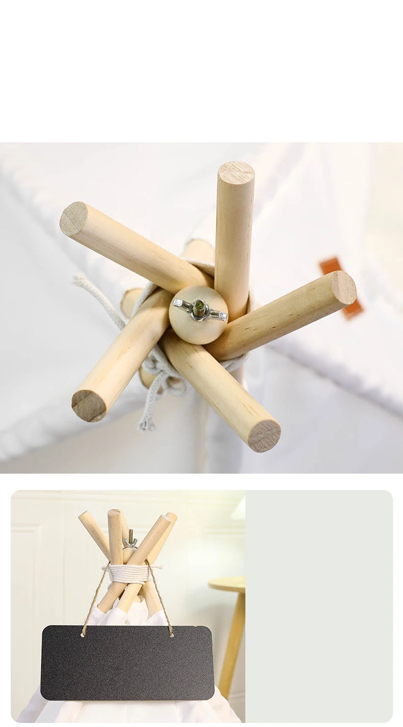 Winter Pet Teepee Tent w/ Dual-Sided Cushion, Warm Plush Side, Anti-Slip Base, Stabilizers, Fully Washable - Ideal for Dogs cats