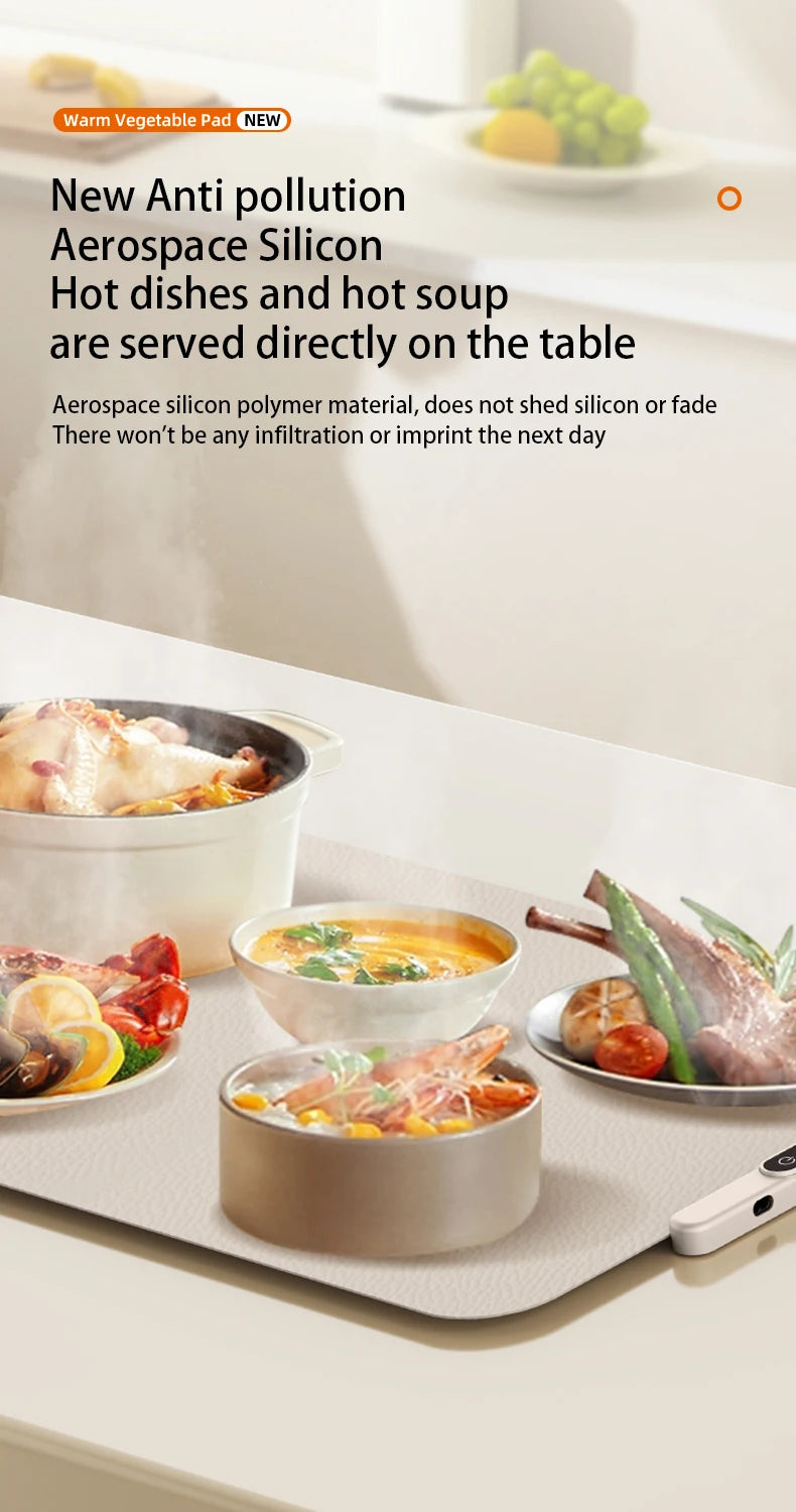 HOMEFISH Multifunctional Silicone Warming Board Home Easy Store Foldable Waterproof Oil Resistant Insulated for Hot Meals