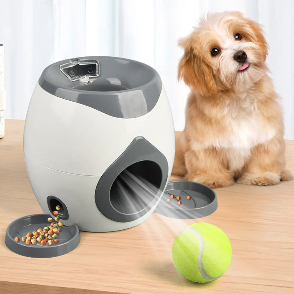 Automatic Dog Ball Launcher Dogs Tennis Food Reward Machine Interactive Dog Balls Thrower Slow Feeder for Small and Medium Dogs