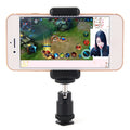 360° Rotating Auto Face Tracking Phone Stand No App Gesture Control Smart Shooting Camera Mount with Selfie Light Remote