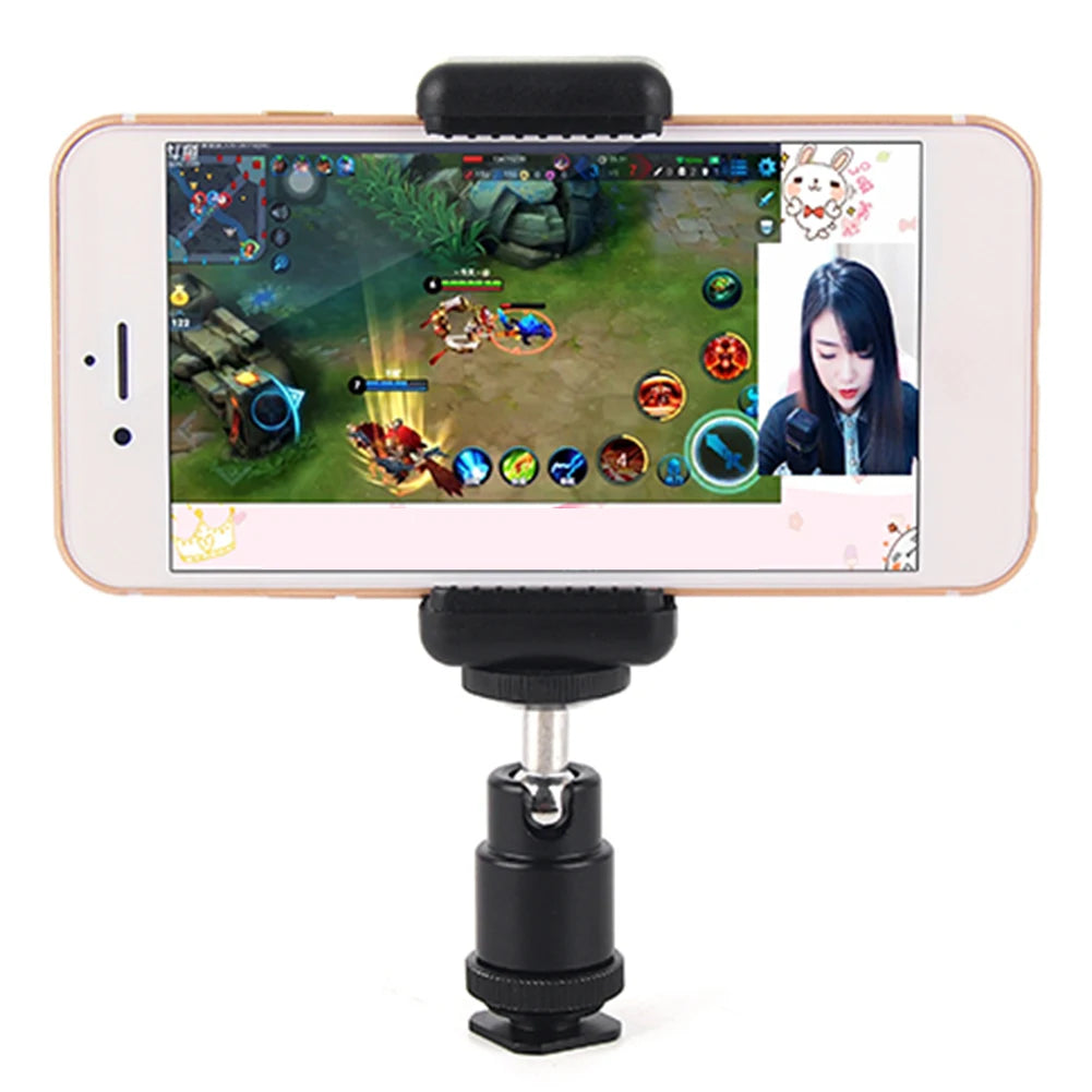 360° Rotating Auto Face Tracking Phone Stand No App Gesture Control Smart Shooting Camera Mount with Selfie Light Remote