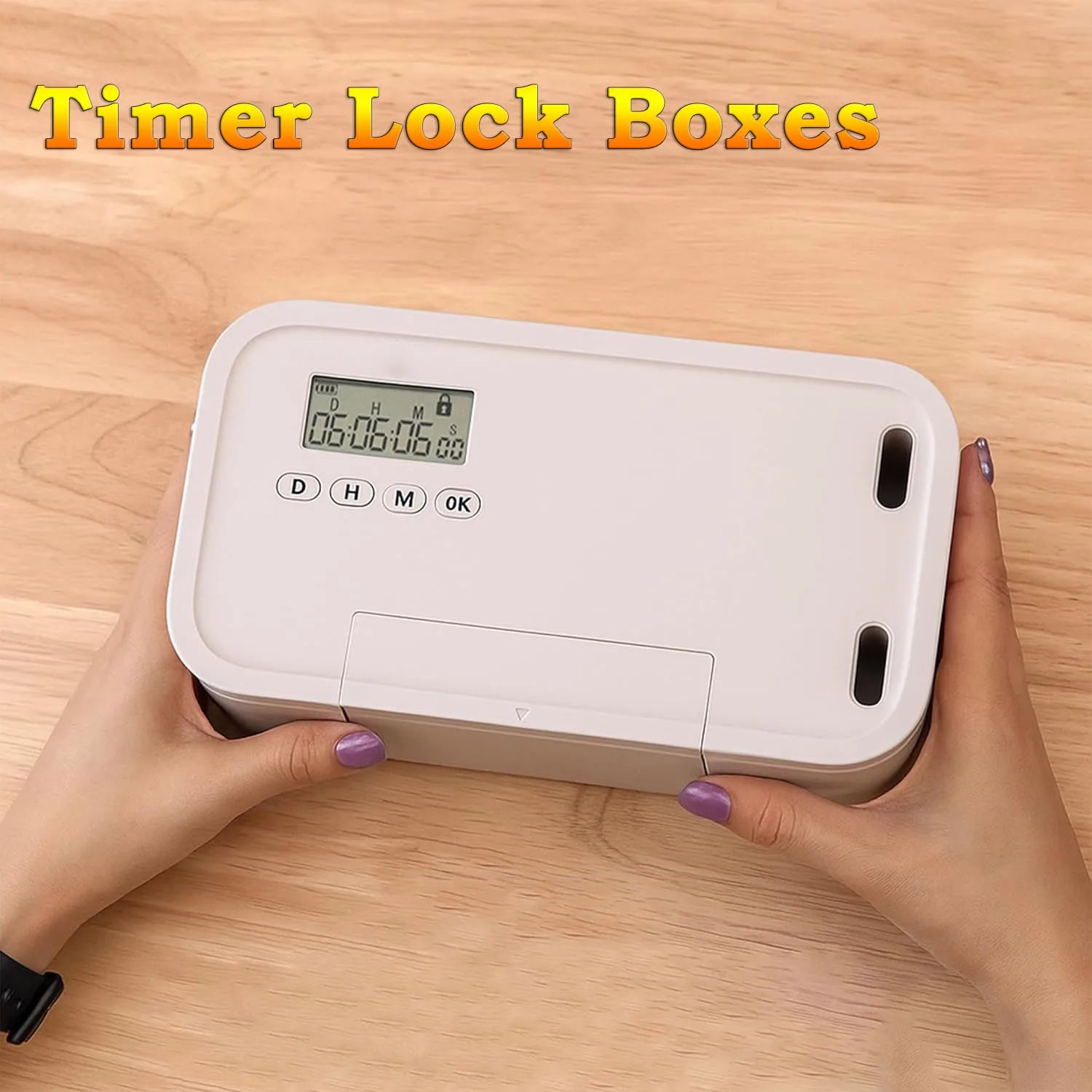 Electronic Time Lock Safe Box for Phones Cigarettes Personal Items Multi-Function Storage Container Files