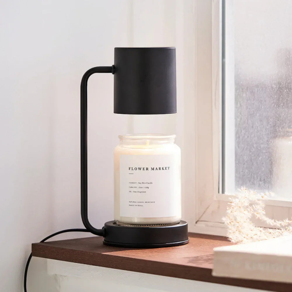Candle Warmer Lamp with Timer Dimmable Light Scented Wax Melter Simple Table Lamp for Bedroom Home Office Decor
